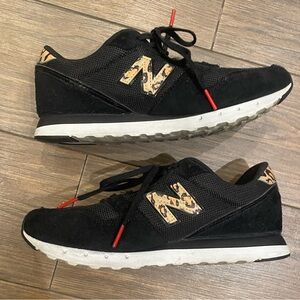 New Balance black sneakers with leopard details - size 7